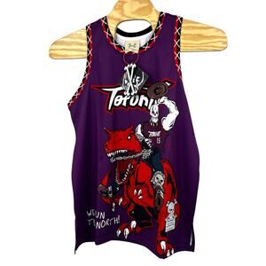 Brand X Toronto Raptors Vince Carter #15 Run The North Basketball Jersey Large